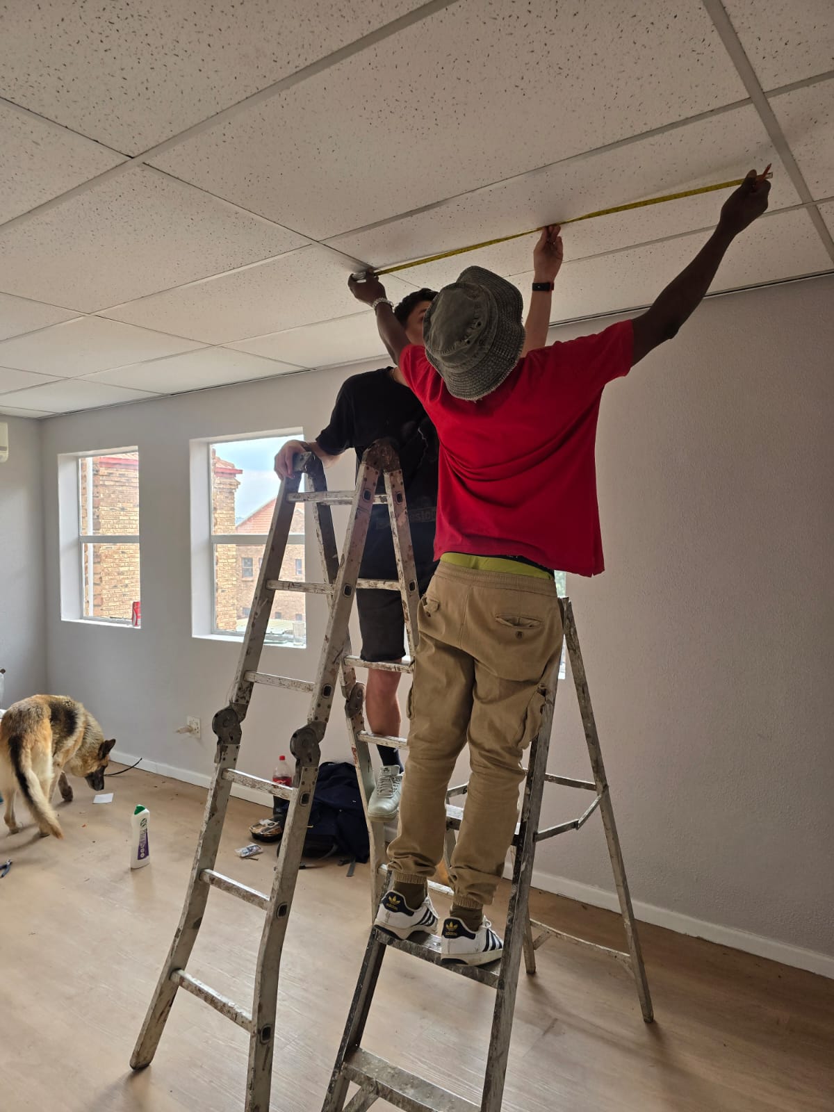 Dimitrov Electrical team measuring for an installation